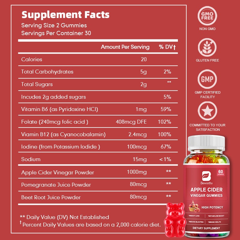 Apple Cider Vinegar Gummies Supplier - OEM Keto Detox Custom Formula
