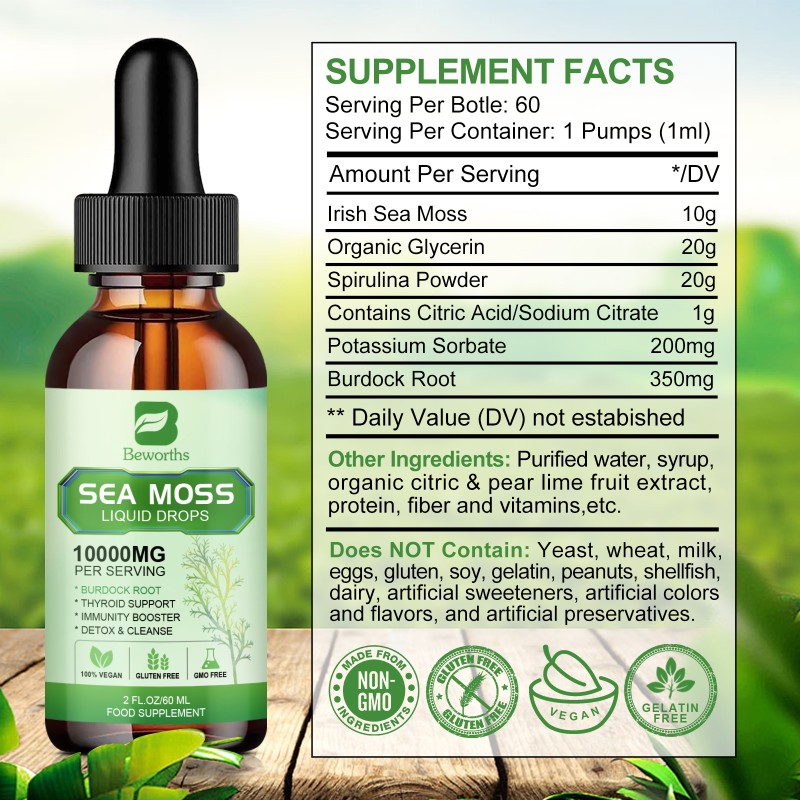 Sea Moss Oil Drops Supplier - OEM Detox Cleanse Custom Formula