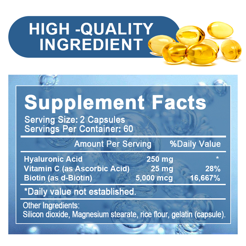 Hyaluronic Acid Softgel Supplier - OEM Skin Hydration Private Label