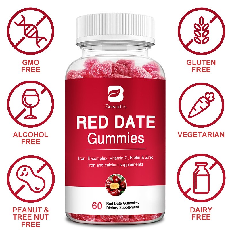 Red Date Gummies Factory - OEM Iron Calcium Women's Supplement