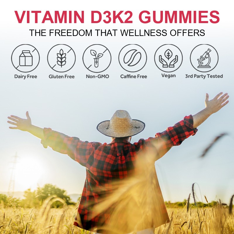 Vitamin D3 K2 Gummies Factory - OEM Bone Health Bulk Supply