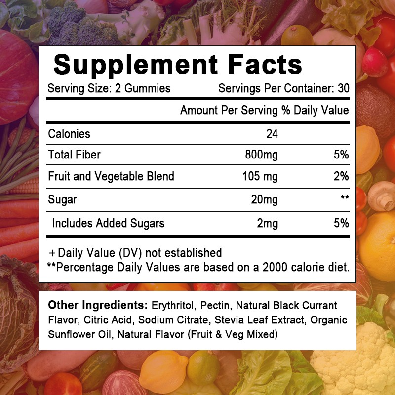 Fruit Vegetable Gummies Supplier - OEM Immune Support Private Label