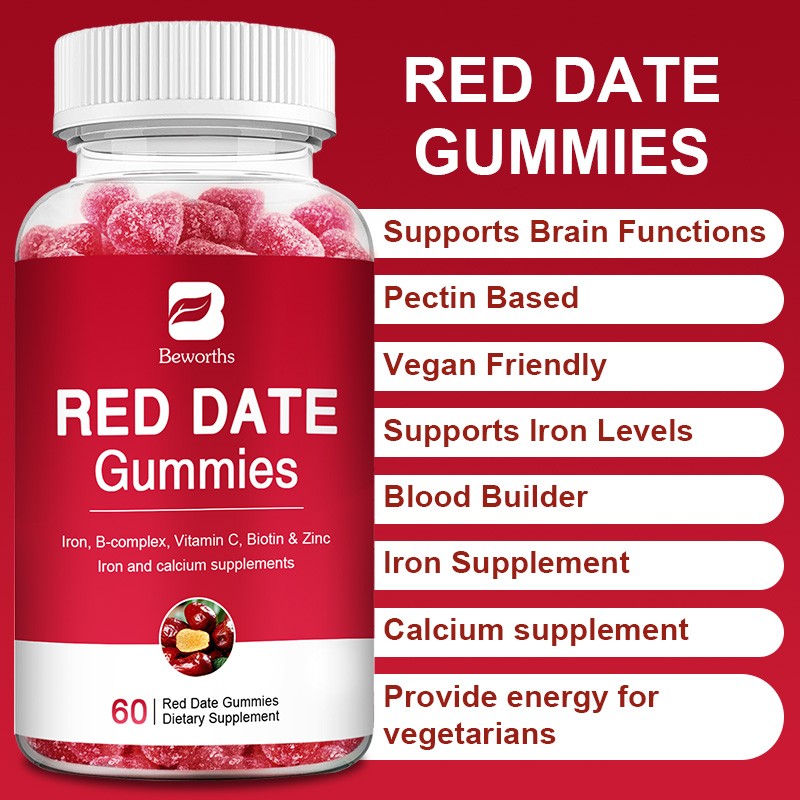 Red Date Gummies Factory - OEM Iron Calcium Women's Supplement