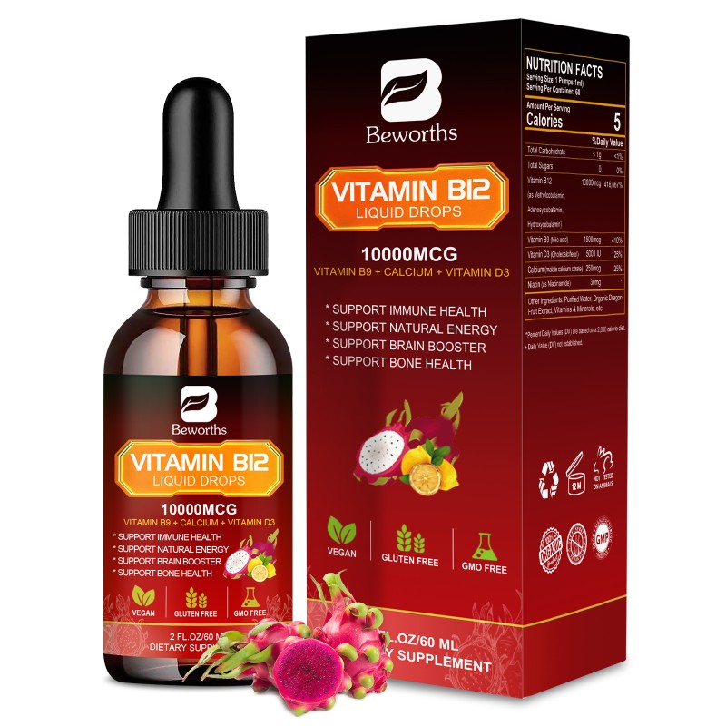 Vitamin B12 Drops Factory - OEM Energy Boost Methylcobalamin Bulk