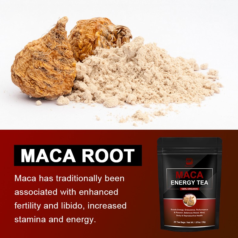 Maca Energy Tea Supplier - OEM Men's Herbal Blend Private Label