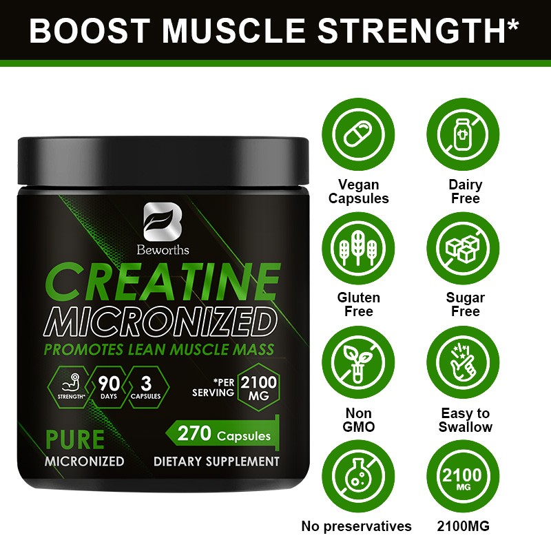 Creatine Capsules Factory - OEM Energy Boost Nutrition Bulk