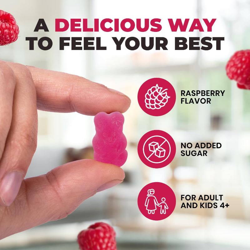 LIFEWORTH Relaxation Support Magnesium Glycinate Gummies with L-Theanine Lemon Balm for Women Men