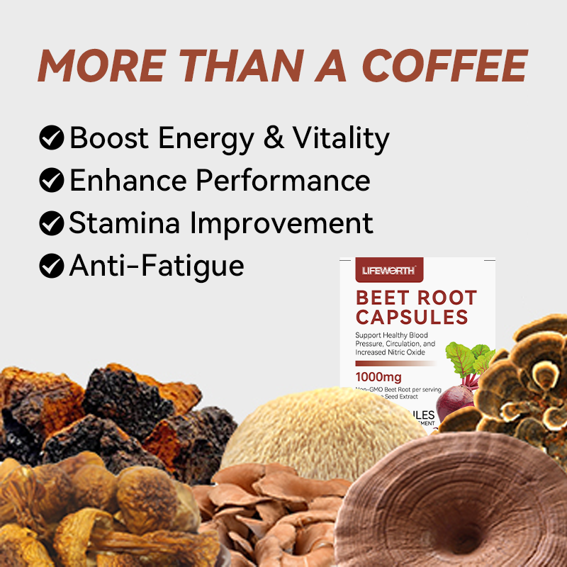 LIFEWORTH ODM OEM Energy Coffee Herbal Healthy Ganoderm Instant Coffee with Maca Tongkat ali & Ginseng Cordyceps Sinensis