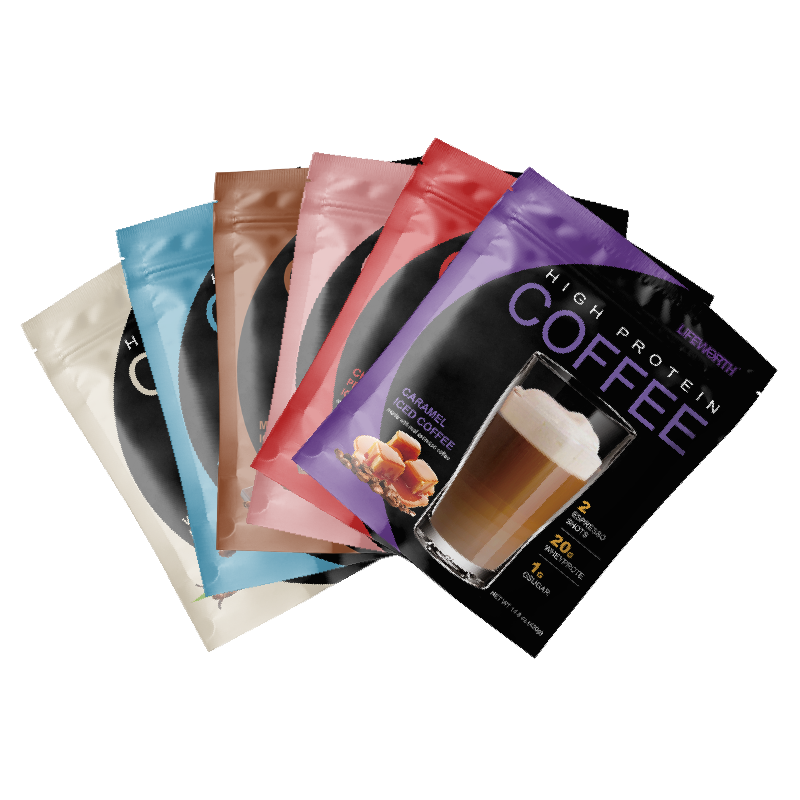 LIFEWORTH High Protein Espresso Keto Friendly Instant Iced Coffee Protein Powder
