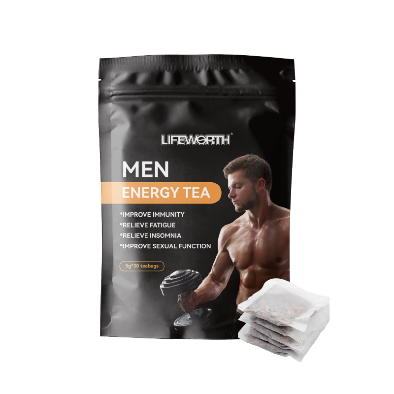 LIFEWORTH Custom Fertility Plus Ginseng Black Maca Energy Power Herbal Tea for Men