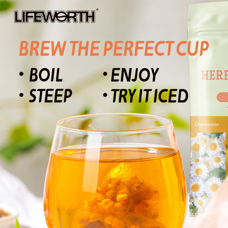 LIFEWORTH Herbal Tea Relaxing Health Tea Honey Vanilla Chamomile Peppermint & Chamomile