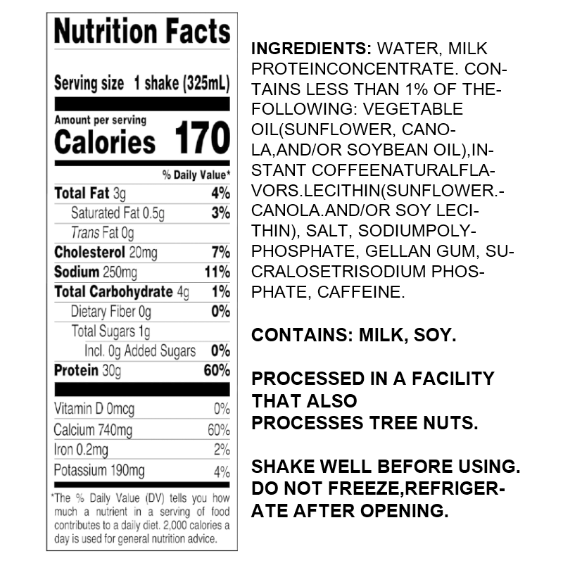 LIFEWORTH GMP Factory Meal Supplement Ready to Drink Coffee Protein Shake