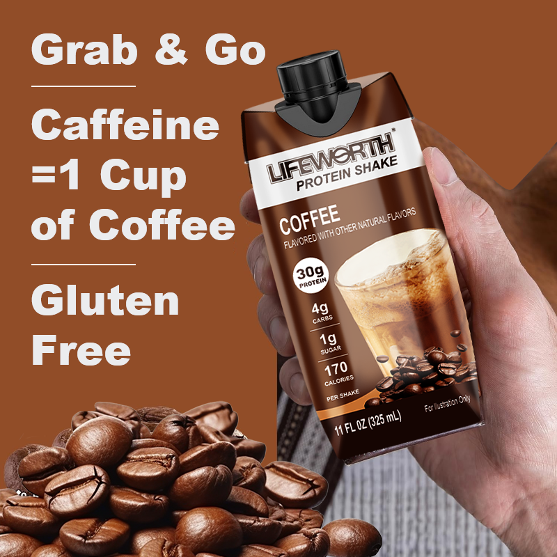 LIFEWORTH GMP Factory Meal Supplement Ready to Drink Coffee Protein Shake