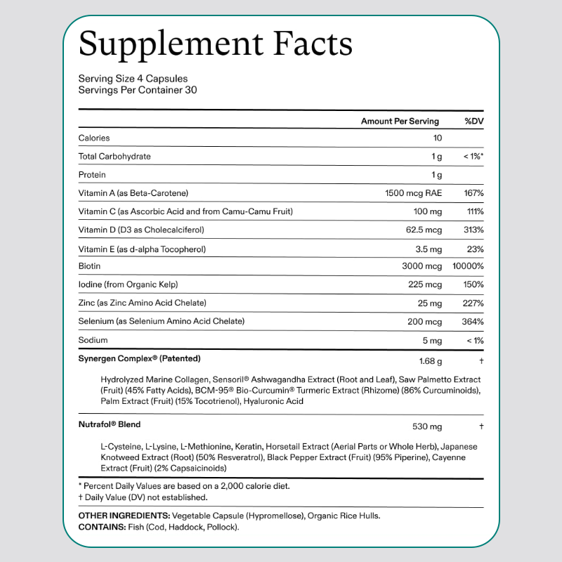 LIFEWORTH Women Hair Growth Capsules Supplements for Visibly Thicker Hair and Scalp Coverage