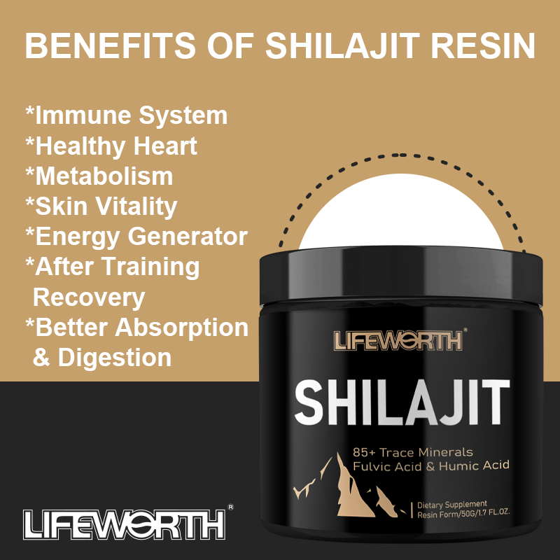 LIFEWORTH GMP in Stock 50MOQ Fulvic Acid Shilajit Resin Pure Himalayan Shilajit Shilajeet Salajit
