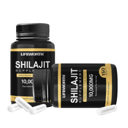LIFEWORTH GMP Private Label Fulvic Acid Pure Himalayan Original Shilajit Capsules