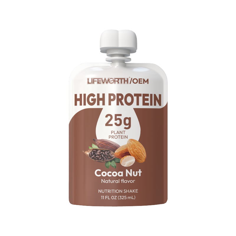 LIFEWORTH Organic High Protein Nutrition Shake Cocoa Coconut 25g Plant Based Protein Powder