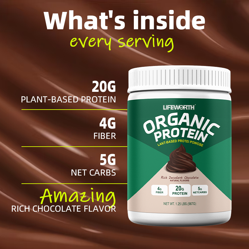 LIFEWORTH Plant Based Pea Protein Powder Meal Replacement Vegan Protein Mass Gainer Weight Gain Milkshake Powder