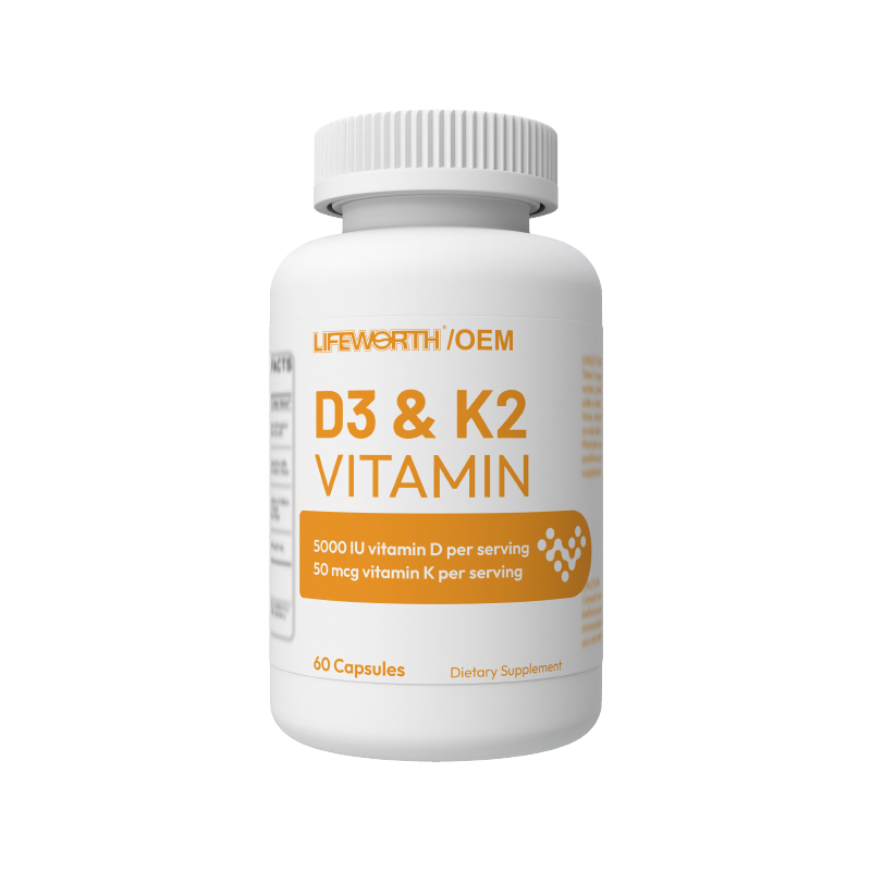 LIFEWORTH Vitamin D3 K2 Capsules with VIT B6 Zinc Magnesium Supports Superior Energy Immune