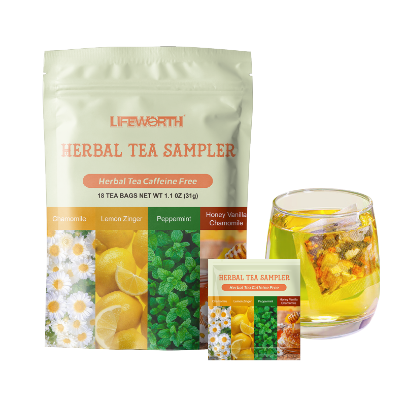 LIFEWORTH Herbal Tea Relaxing Health Tea Honey Vanilla Chamomile Peppermint & Chamomile