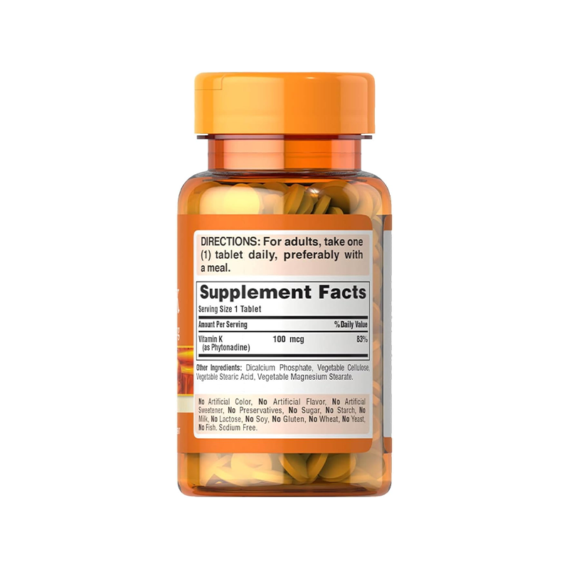 LIFEWORTH OEM Nature Plant-Based Vitamin K Tablets Support Bones Join Healthy