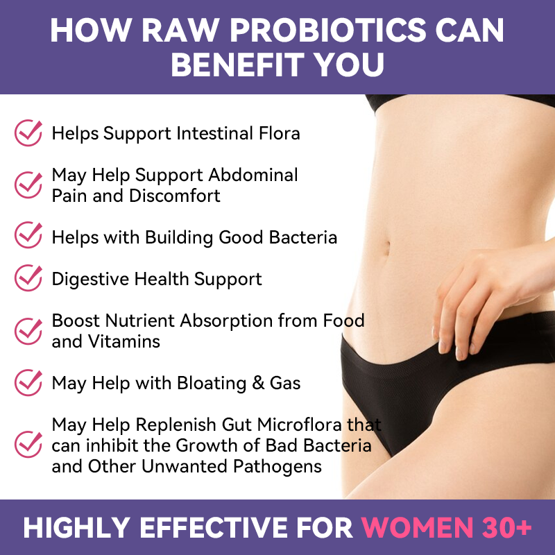 LIFEWORTH OEM High Quality Support Gut Digestive Health Women Probiotics Capsules Organic