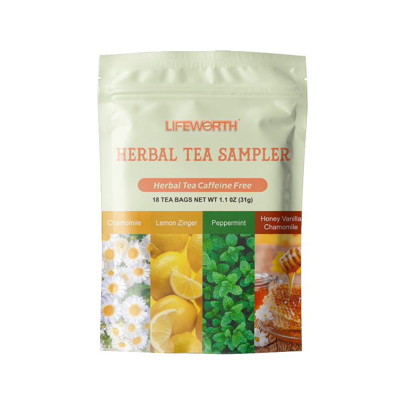 LIFEWORTH Herbal Tea Relaxing Health Tea Honey Vanilla Chamomile Peppermint & Chamomile