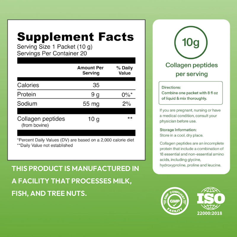 LIFEWORTH Multi Hydrolyzed Collagen Peptides Powder Supplement Supports Hair Nail Skin Bone Joint Health