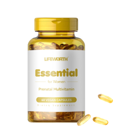 LIFEWORTH Promotes Heart Brain Health Prenatal Essential DHA Vitamins Folate Capsules Supplement for Women