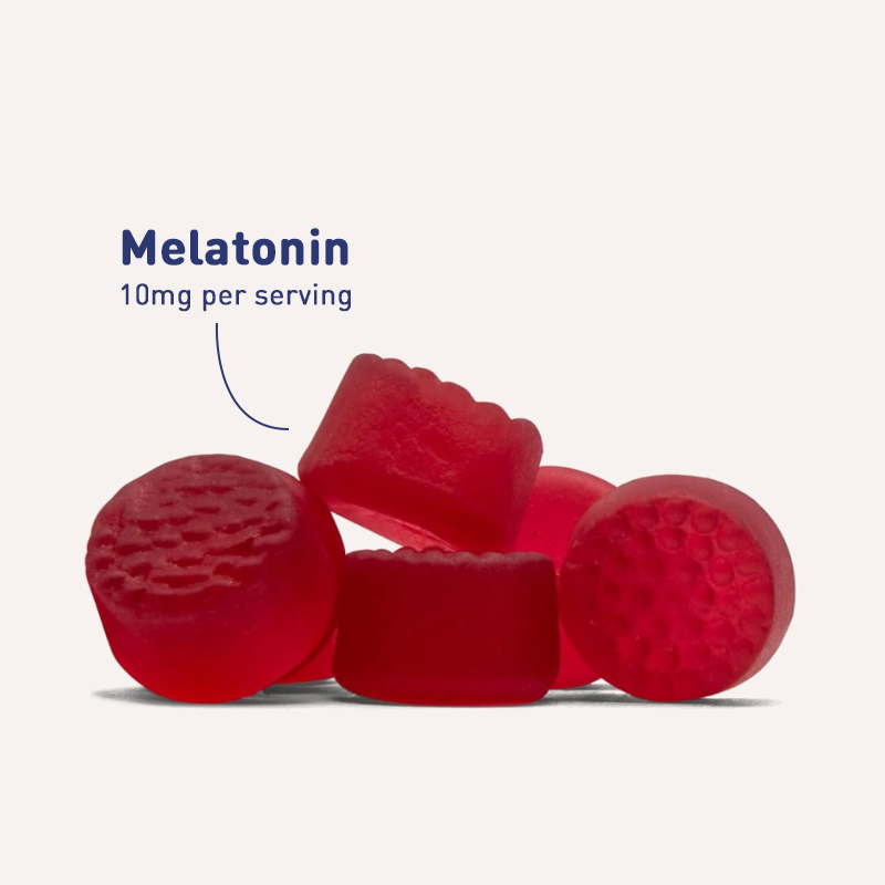 LIFEWORTH Sleep Support 10 mg Melatonin Gummies Strawberry Flavor for Adults