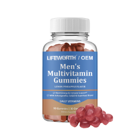 LIFEWORTH Male Daily Nutritional CoQ10 Ashwagandha Men's Multivitamins Gummies for Boost Energy and Immunity
