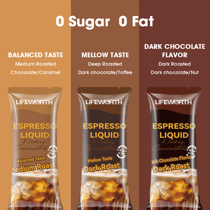 LIFEWORTH Small Packaging Cold Brew Iced Coffee Liquid Instant Concentrate