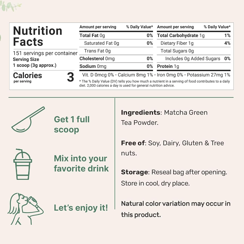 LIFEWORTH Private Label Collagen Green Tea Matcha Coffee Powder Organic Ceremonial