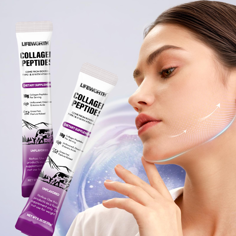 LIFEWORTH Unflavored Hydrolyzed Collagen Peptides Powder High Absorption Boost Skin Hair Nail Health