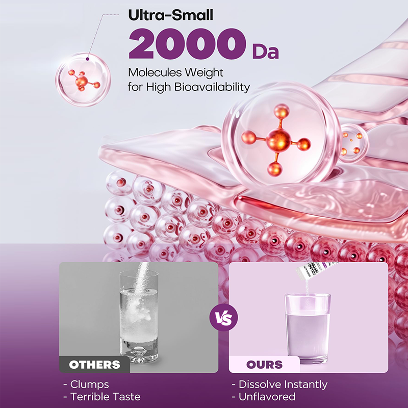 LIFEWORTH Unflavored Hydrolyzed Collagen Peptides Powder High Absorption Boost Skin Hair Nail Health