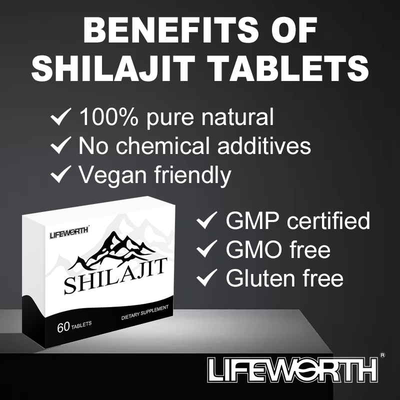 LIFEWORTH GMP in Stock Rich Trace Minerals Immunity System 100% Pure Shilajit Tablets