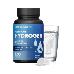 LIFEWORTH Hydrogen Water Tablets H2 Molecular Hydrogen Supplement with Magnesium for Cognitive Brain Health