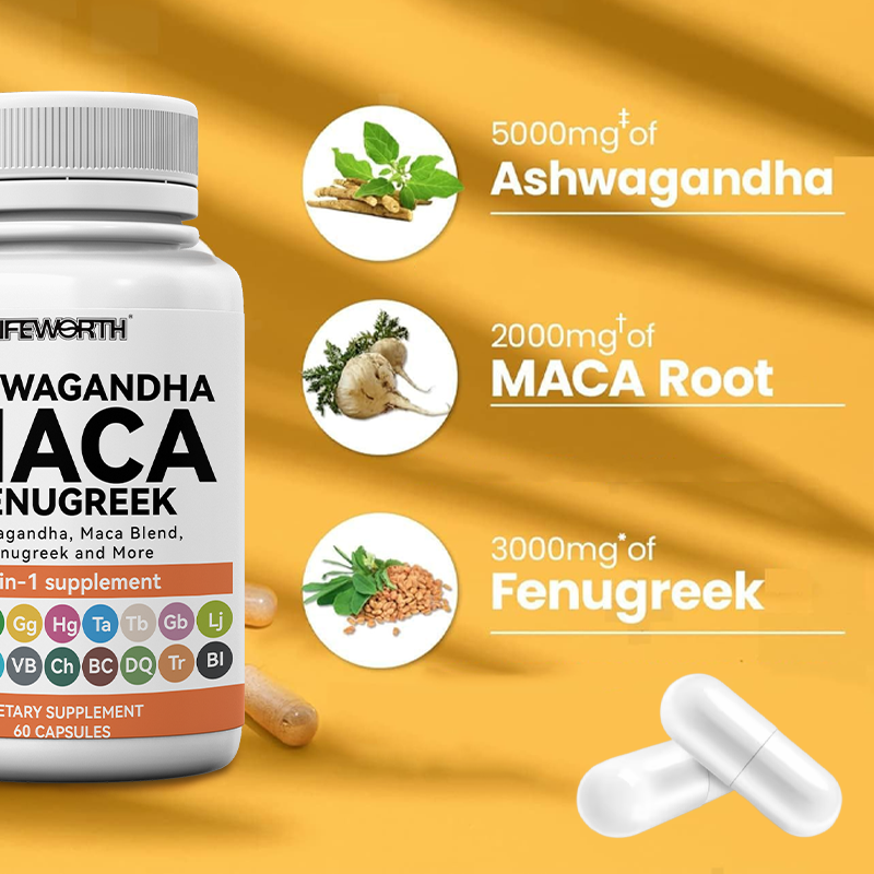 LIFEWORTH OEM Private Label Woman Health Maca Extract Capsules Pills for Libido Enhancement