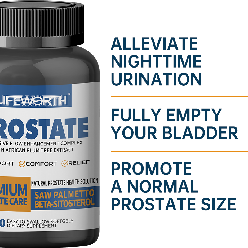 LIFEWORTH Prostate Saw Palmetto and Beta Sitosterol Supplement for Men, Prostate Health Support Supplement