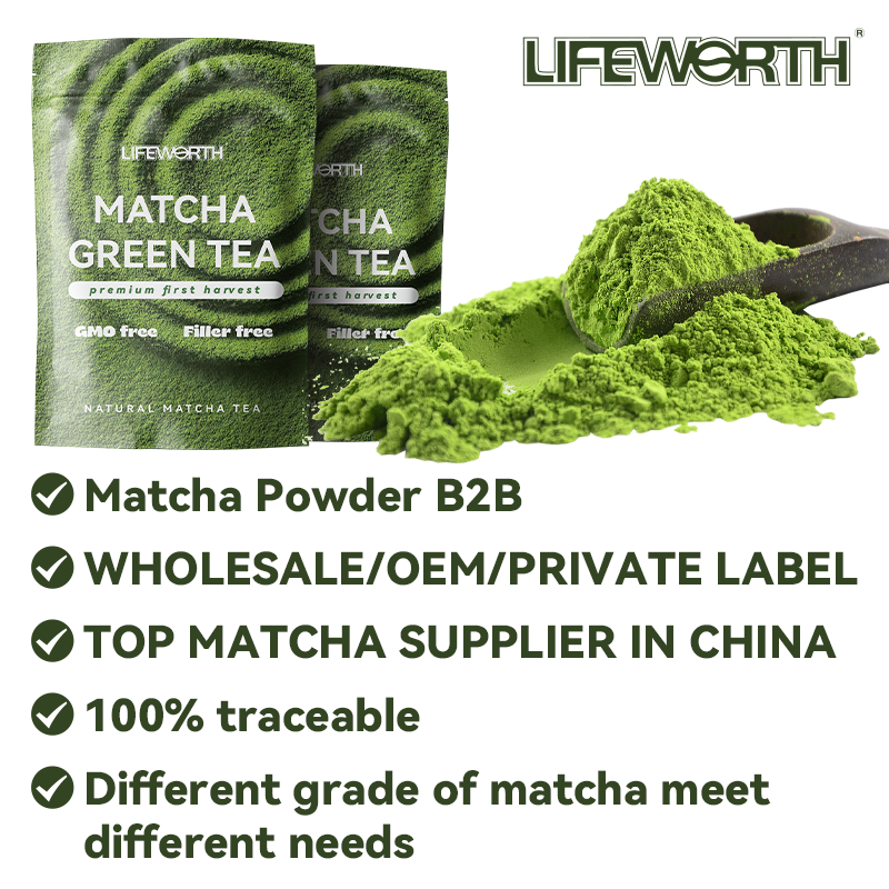 LIFEWORTH Private Label Collagen Green Tea Matcha Coffee Powder Organic Ceremonial