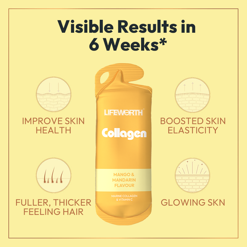 LIFEWORTH Hydrolyzed Marine Liquid Collagen Peptides Supplement Drink Supports Skin Elasticity and Strong Nails