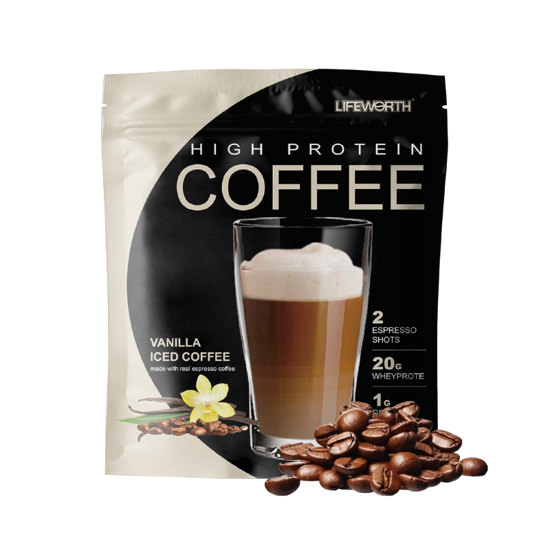 LIFEWORTH High Protein Espresso Keto Friendly Instant Iced Coffee Protein Powder