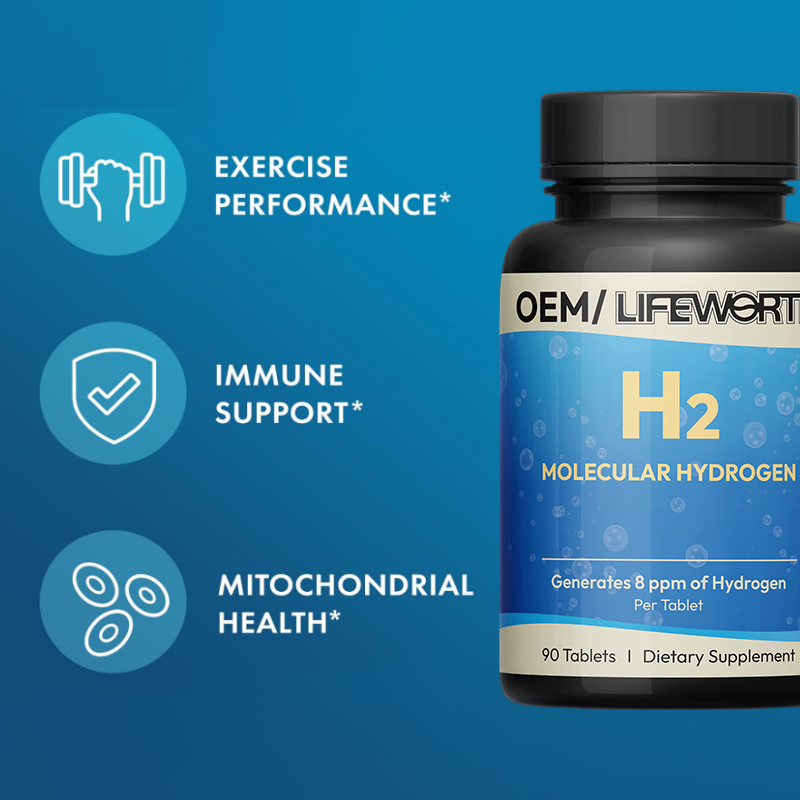 LIFEWORTH Magnesium H2 Molecular Hydrogen Tablets Supports Healthy Aging Cellular Energy Brain Health