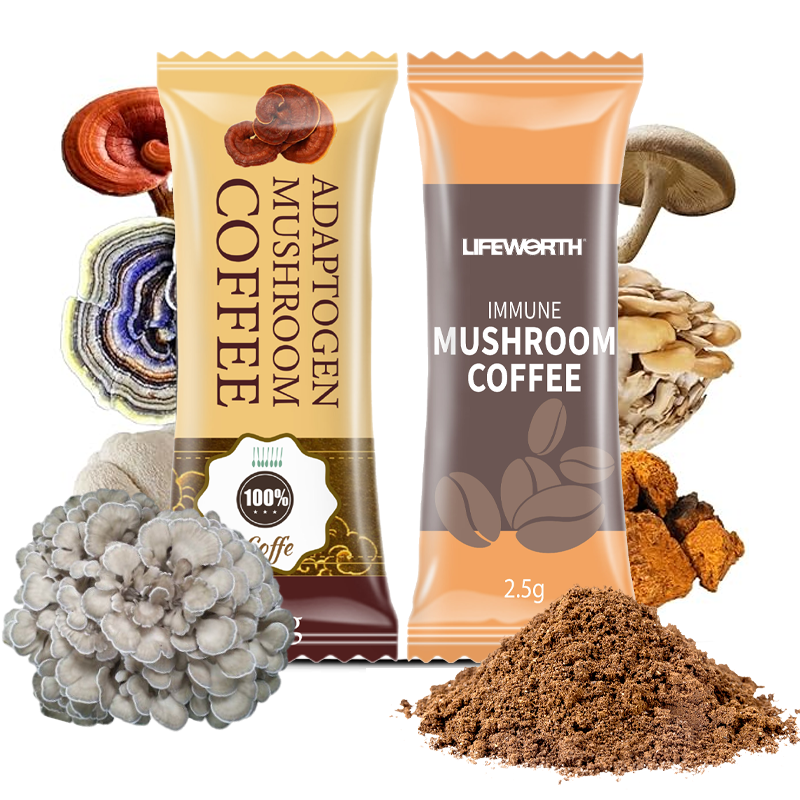 LIFEWORTH Organic 10 in 1 Instant Slimming Coffee with Mushroom Mix