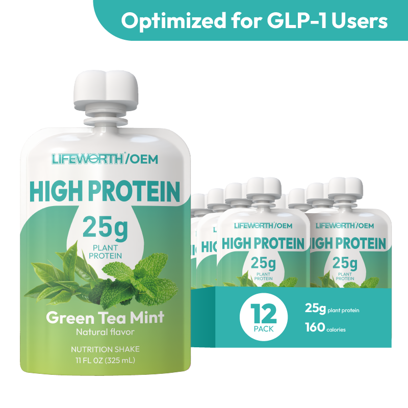 LIFEWORTH Fat Burning Vegan High Protein Meal Shake Drinks Fiber Vitamins and Minerals