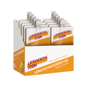 LIFEWORTH Long Distance Electrolytes Energy Gel Mango Passion Fruit with Magnesium Sodium