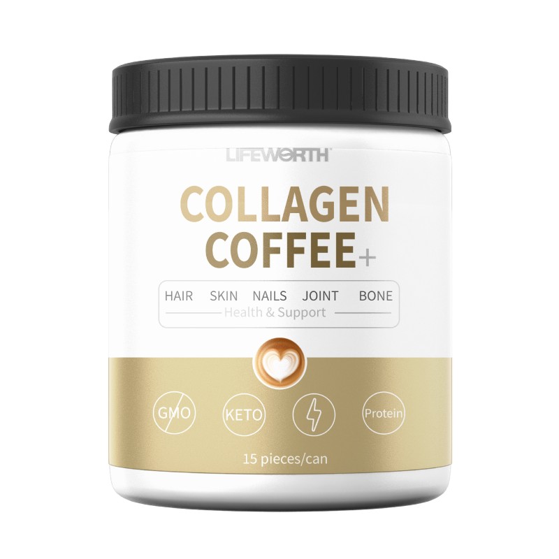 Lifeworth Factory Price Mushroom Coffee Creamy Coffee with Collagen 80000mg