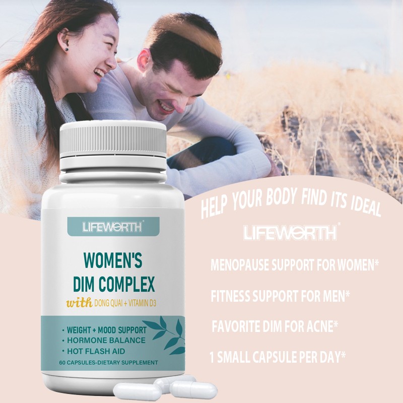 LIFEWORTH DIM Herbal Supplement Complex 250 mg Estrogen Balance for Women Estrogen Metabolism