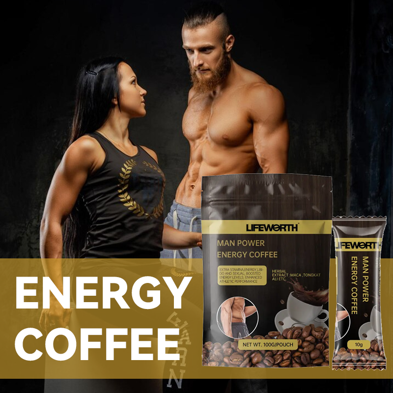 LIFEWORTH Tongkat Ali Maca Ginseng Cordyceps Sinensis Extract Coffee Private Label Energy Herbal Healthy Coffee