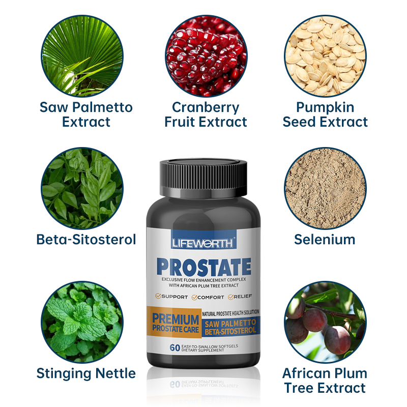 LIFEWORTH Prostate Saw Palmetto and Beta Sitosterol Supplement for Men, Prostate Health Support Supplement